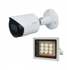 Комплект: IP-відеокамера  2 Мп Dahua DH-IPC-HFW2230SP-S-S2 (2.8 мм) + ІЧ-прожектор Lightwell LW9-100IR45-220