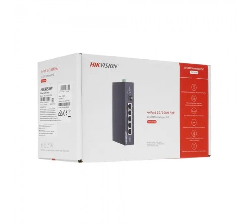 PoE-комутатор Hikvision DS-3T0306HP-E/HS 4-портовий некерований PoE-комутатор Hikvision DS-3T0306HP-E/HS 4-портовий некерований