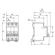 Автоматичний вимикач Lightwell MCB 3P 25A (DZ47-63 C25)