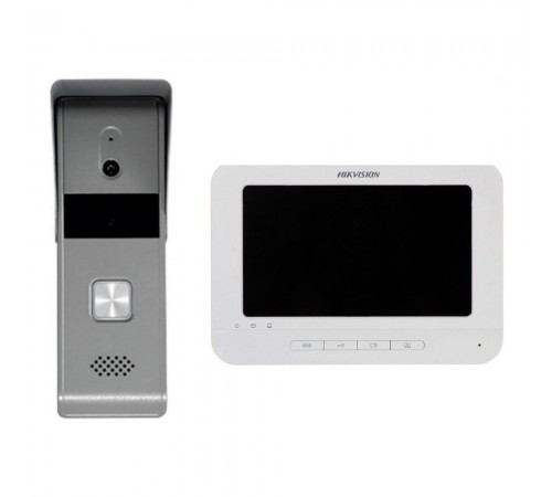 Комплект відеомофона Hikvision DS-KIS203T: відеодомофон 7" і відеопанель Комплект відеомофона Hikvision DS-KIS203T: відеодомофон 7" і відеопанель