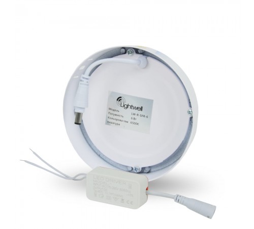 Світильник світлодіодний LIGHTWELL LW-R-SFR-6 6 W круглий накладний Світильник світлодіодний LIGHTWELL LW-R-SFR-6 6 W круглий накладний