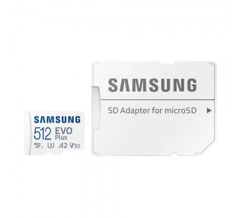 Карта пам'яті Samsung Evo Plus microSDXC 512GB UHS-I U3 V30 A2 + SD адаптер (MB-MC512SA/EU) Карта пам'яті Samsung Evo Plus microSDXC 512GB UHS-I U3 V30 A2 + SD адаптер (MB-MC512SA/EU)