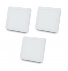 Комплект із 3-х світильників світлодіодних LIGHTWELL LW-SQ-SRF-18 18 W квадрат, накладний