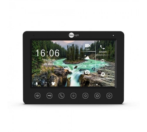 Відеодомофон 7" NeoLight KAPPA+ HD WF Black з детектором руху і записом відео