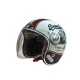 Мотошолом відкритий Beon B-108A ABS SUPER SPORT SHINY CREAM/RED (глянець кремовий/червоний), розмір L