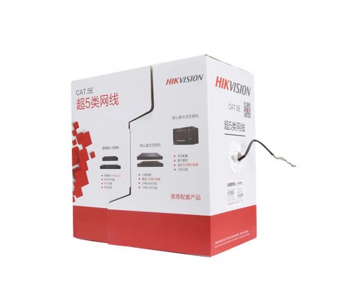 Кабель вита пара UTP CAT 5E Hikvision DS-1LN5EO-UU/E (бухта 305м) Кабель вита пара UTP CAT 5E Hikvision DS-1LN5EO-UU/E (бухта 305м)