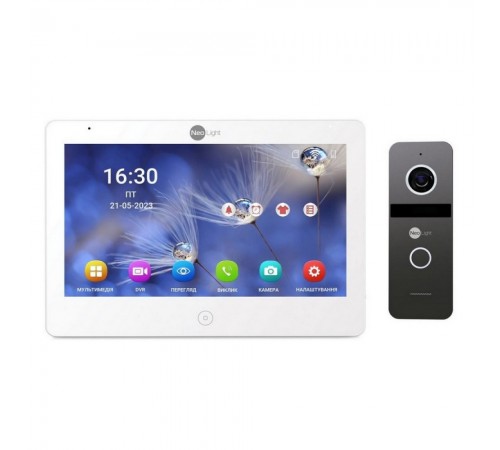 Комплект Neolight NeoKIT IP Pro WF 10: IP відеодомофон 10.1" з Wi-Fi та 2 Мп IP відеопанель