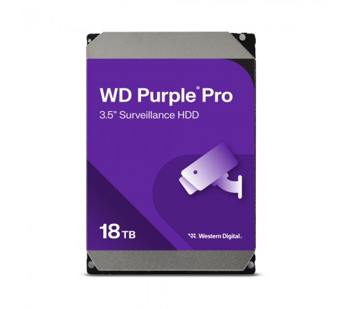 Жорсткий диск 18TB Western Digital WD Purple Pro WD181PURP для відеоспостереження з AI Жорсткий диск 18TB Western Digital WD Purple Pro WD181PURP для відеоспостереження з AI