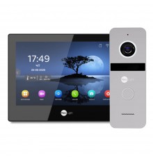 Комплект Neolight ALPHA Hybrid HD KIT B/Silver: гібридний відеодомофон 8" з Wi-Fi та 2 Мп відеопанель