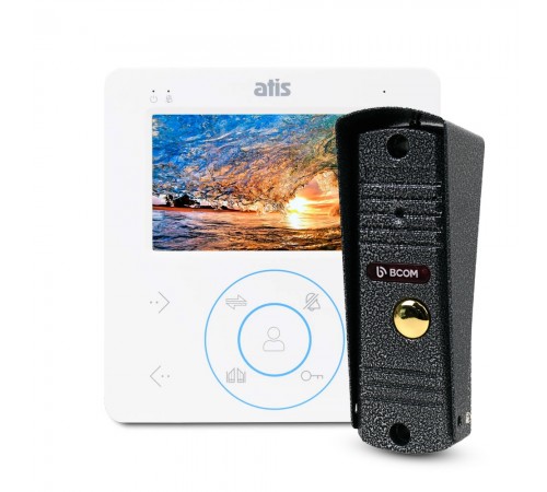 Комплект відеодомофона ATIS AD-480MW + BCOM BT-305HR Silver Комплект відеодомофона ATIS AD-480MW + BCOM BT-305HR Silver