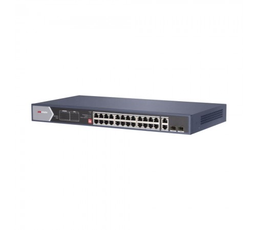 Некерований 28-портовий PoE комутатор Hikvision DS-3E0528HP-E з 24 портами PoE Некерований 28-портовий PoE комутатор Hikvision DS-3E0528HP-E з 24 портами PoE