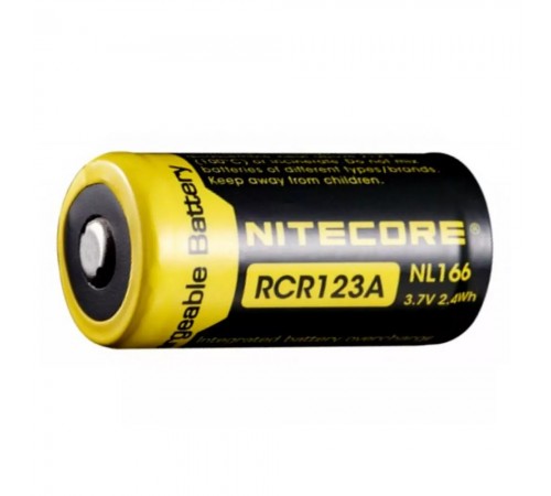 Акумулятор літієвий Li-Ion CR123A Nitecore NL166 3.7V (650mAh) Акумулятор літієвий Li-Ion CR123A Nitecore NL166 3.7V (650mAh)