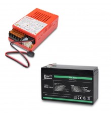 Комплект безперебійного живлення БП Faraday Electronics UPS 35W Smart ASCH PL (LFP) + літієвий (LiFePO4) акумулятор 12В 8А·год Full Energy FEG-128
