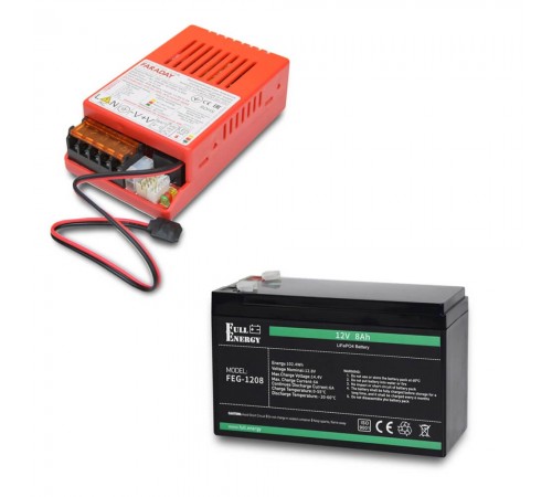 Комплект безперебійного живлення БП Faraday Electronics UPS 35W Smart ASCH PL (LFP) + літієвий (LiFePO4) акумулятор 12В 8А·год Full Energy FEG-128 Комплект безперебійного живлення БП Faraday Electronics UPS 35W Smart ASCH PL (LFP) + літієвий (LiFePO4) акумулятор 12В 8А·год Full Energy FEG-128