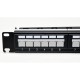 Патч-панель CMS 19" 24xRJ-45 UTP, кат. 6a з організатором кабелю і пластиковими шторками