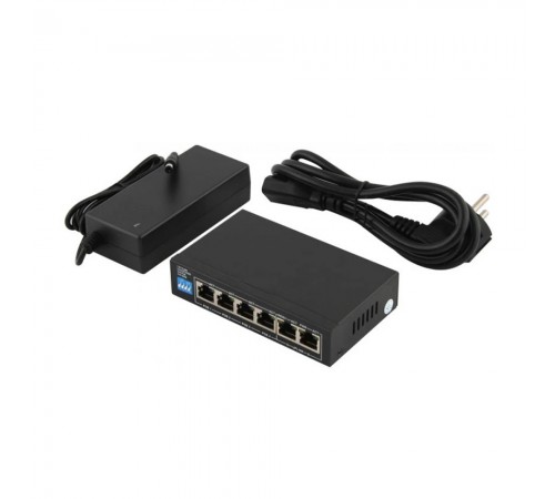 PoE-комутатор FoxGate S6004G-G2-AI POE Watchdog 6-портовий некерований PoE-комутатор FoxGate S6004G-G2-AI POE Watchdog 6-портовий некерований