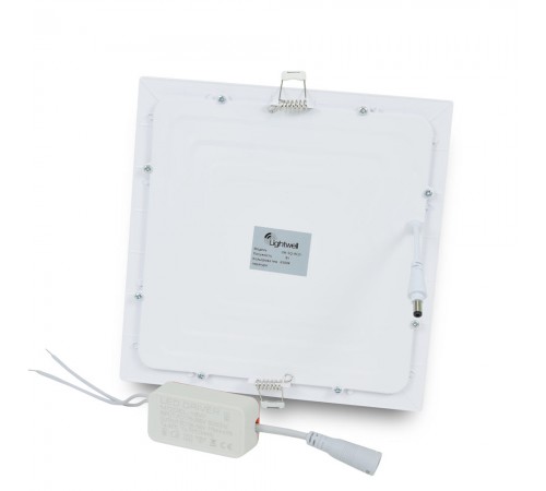 Комплект із 3-х світильників світлодіодних LIGHTWELL LW-SQ-RCD-12 12 W квадрат, вбудований Комплект із 3-х світильників світлодіодних LIGHTWELL LW-SQ-RCD-12 12 W квадрат, вбудований