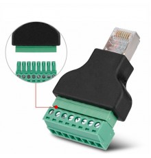 Конектор RJ45 під затискач (male)