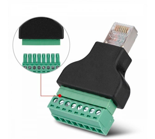Конектор RJ45 під затискач (male) Конектор RJ45 під затискач (male)