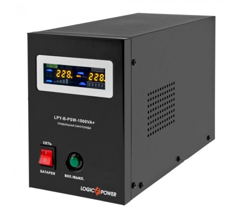 Джерело безперебійного живлення Logicpower LPY-B-PSW-1000 ВА / 700 Вт лінійно-інтерактивне з правильною синусоїдою Джерело безперебійного живлення Logicpower LPY-B-PSW-1000 ВА / 700 Вт лінійно-інтерактивне з правильною синусоїдою