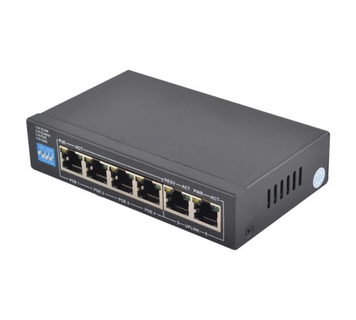 PoE-комутатор FoxGate S6004-E2-AI POE Watchdog 6-портовий некерований PoE-комутатор FoxGate S6004-E2-AI POE Watchdog 6-портовий некерований