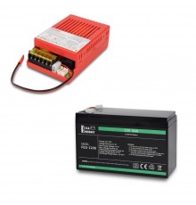 Комплект безперебійного живлення БП Faraday Electronics UPS 55W Smart ASCH PL (LFP) + літієвий (LiFePO4) акумулятор 12В 8А·год Full Energy FEG-128