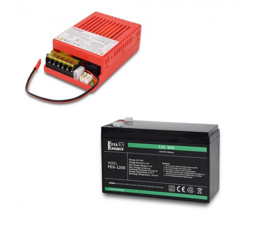Комплект безперебійного живлення БП Faraday Electronics UPS 55W Smart ASCH PL (LFP) + літієвий (LiFePO4) акумулятор 12В 8А·год Full Energy FEG-128 Комплект безперебійного живлення БП Faraday Electronics UPS 55W Smart ASCH PL (LFP) + літієвий (LiFePO4) акумулятор 12В 8А·год Full Energy FEG-128