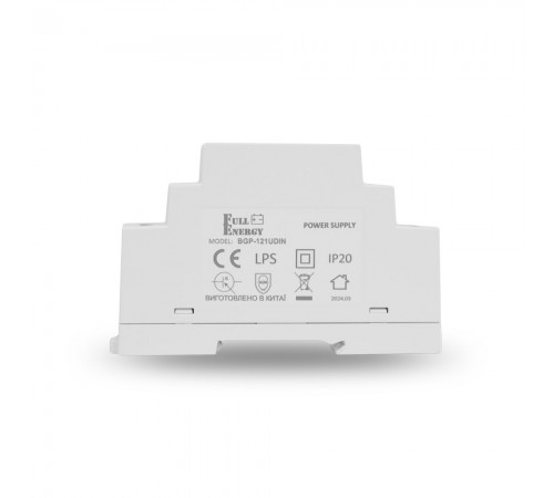 Блок живлення Full Energy BGP-121UDIN 12 В / 1.25 А для кріплення на DIN рейку Блок живлення Full Energy BGP-121UDIN 12 В / 1.25 А для кріплення на DIN рейку