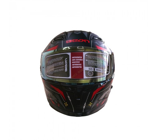 Мотошолом інтеграл Beon TECH MATT BLACK/RED (матовий чорний/червоний) розмір ХL Мотошолом інтеграл Beon TECH MATT BLACK/RED (матовий чорний/червоний) розмір ХL