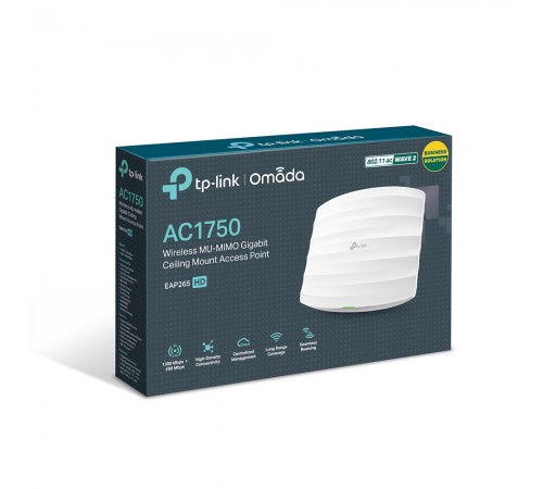 Точка доступу TP-Link EAP265 HD AC1750 Wi-Fi з MU-MIMO гігабітна Точка доступу TP-Link EAP265 HD AC1750 Wi-Fi з MU-MIMO гігабітна