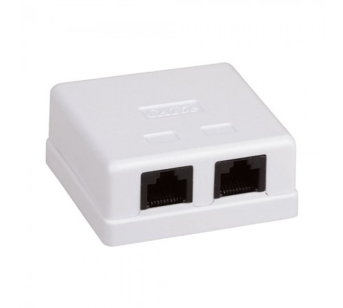 Розетка комп'ютерна 2-портова RJ45 UTP cat.5e Hypernet MB-UTP2 зовнішня накладна Розетка комп'ютерна 2-портова RJ45 UTP cat.5e Hypernet MB-UTP2 зовнішня накладна