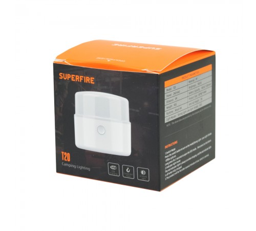 Кемпінговий ліхтар Superfire T20 з перезарядкою та потужністю 2 Вт Кемпінговий ліхтар Superfire T20 з перезарядкою та потужністю 2 Вт