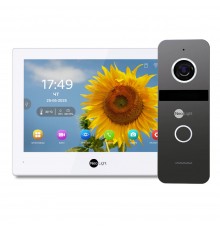 Комплект Neolight ALPHA Hybrid HD KIT Graphite: гібридний відеодомофон 8" з Wi-Fi та 2 Мп відеопанель