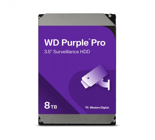 Жорсткий диск 8TB Western Digital WD Purple Pro WD8001PURP для відеоспостереження з AI Жорсткий диск 8TB Western Digital WD Purple Pro WD8001PURP для відеоспостереження з AI