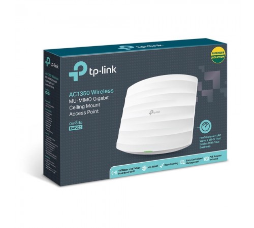 Точка доступу TP-Link AC1350 EAP225 V3 гігабітна з кріпленням на стелю Точка доступу TP-Link AC1350 EAP225 V3 гігабітна з кріпленням на стелю