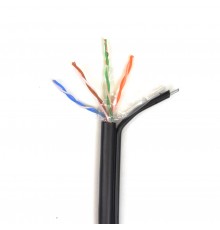 Звита пара GoldMine GM UTP 4*2*0.5-CU PE MP кат.5е (UTP мідь зовнішній з несучим дротом) бухта 305м