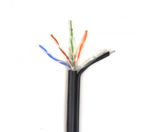 Звита пара GoldMine GM UTP 4*2*0.5-CU PE MP кат.5е (UTP мідь зовнішній з несучим дротом) бухта 305м Звита пара GoldMine GM UTP 4*2*0.5-CU PE MP кат.5е (UTP мідь зовнішній з несучим дротом) бухта 305м