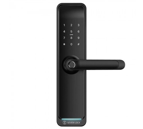 Розумний дверний біометричний замок SEVEN LOCK SL-7767BF black (без врізної частини) Розумний дверний біометричний замок SEVEN LOCK SL-7767BF black (без врізної частини)