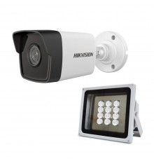 Комплект: IP-відеокамера 2 Мп Hikvision DS-2CD1021-I(F) (2.8mm) + ІЧ-прожектор Lightwell LW12-140IR45-220