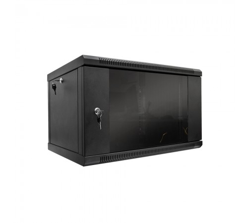 Шафа серверна SteelNet 9U 600 x 450 для мережевого обладнання (скло, чорний) Шафа серверна SteelNet 9U 600 x 450 для мережевого обладнання (скло, чорний)