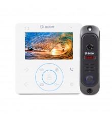 Комплект відеодомофона BCOM BD-480 White Kit: відеодомофон 4" і відеопанель