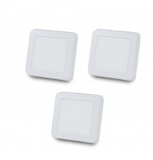 Комплект із 3-х світильників світлодіодних LIGHTWELL LW-SQ-SRF-6 6 W квадрат, накладний