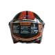 Мотошолом відкритий Beon B-108A ABS SUPER SPORT SHINY BLACK/ORANGE (глянець чорний/помаранчевий), розмір XXL