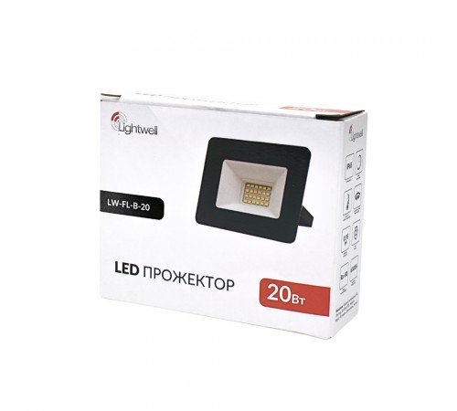Прожектор світлодіодний Lightwell LW-FL-B-20 20 W Прожектор світлодіодний Lightwell LW-FL-B-20 20 W