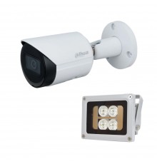 Комплект: IP-відеокамера 2 Мп Dahua DH-IPC-HFW2230SP-S-S2 (2.8 мм) + ІЧ-прожектор Lightwell LW4-40IR60-12
