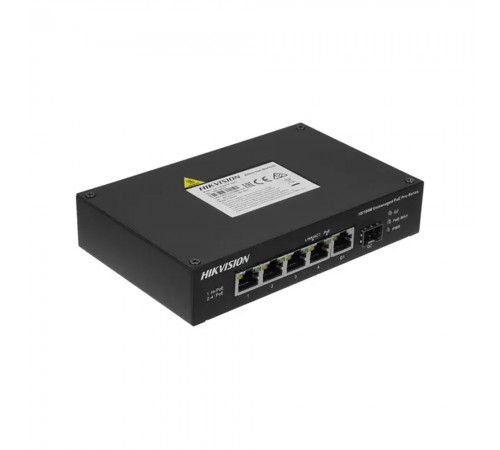 PoE-комутатор Hikvision DS-3T0306HP-E/HS 4-портовий некерований PoE-комутатор Hikvision DS-3T0306HP-E/HS 4-портовий некерований