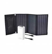 Комплект: сонячна панель 30W Solar Charger, повербанк FEB-310W, кабель REMAX RC-068B-C