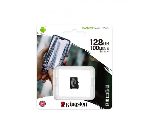 Карта пам'яті Kingston microSDXC 128GB Canvas Select Plus Class 10 UHS-I U1 V10 A1 (SDCS2/128GBSP) Карта пам'яті Kingston microSDXC 128GB Canvas Select Plus Class 10 UHS-I U1 V10 A1 (SDCS2/128GBSP)