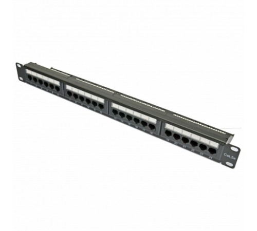 Патч-панель CMS 19" 24хRJ-45 UTP, кат. 5e з організатором кабелю Патч-панель CMS 19" 24хRJ-45 UTP, кат. 5e з організатором кабелю