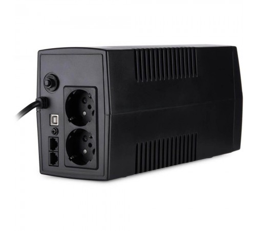 Джерело безперебійного живлення Vinga VPC-800PU 800ВА / 480 Вт з LCD-дисплеєм з USB у пластиковому корпусі Джерело безперебійного живлення Vinga VPC-800PU 800ВА / 480 Вт з LCD-дисплеєм з USB у пластиковому корпусі